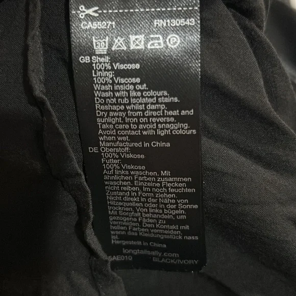 Long Tall Sally Black Dress Twist Detail Check Woven Plus Size 20 - Picture 9 of 9